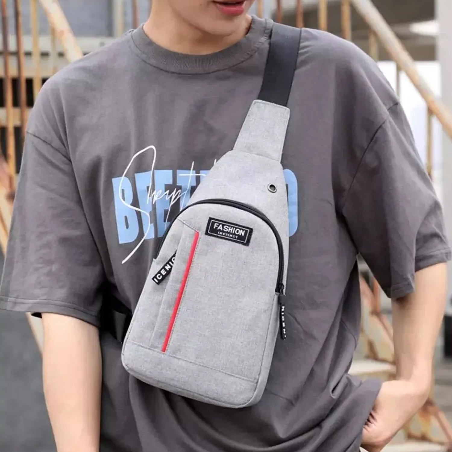 0323 grey Waterproof Anti Theft Crossbody fanny pack waist bag PU Leather Shoulder Bags Chest Men Casual fashion USB Charging earphone hook Sling Travel Messengers Bag DeoDap 0323 grey Waterproof Anti Theft Crossbody fanny pack waist bag PU Leather Shoulder Bags Chest Men Casual fashion USB Charging earphone hook Sling Travel Messengers Bag DeoDap